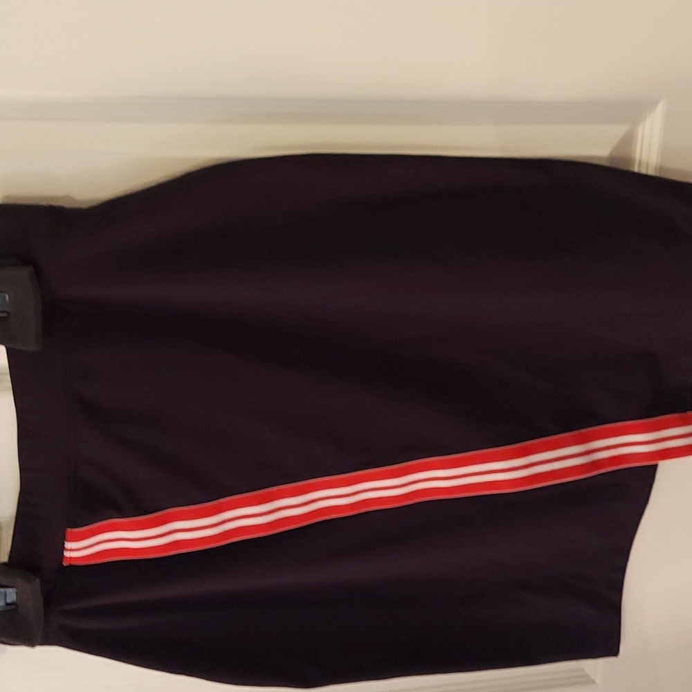 Fila Knee Length Pull-on Black Skirt Racing Stripe Medium